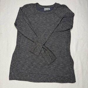 Athleta Gray Modal/Spandex Long Sleeve Thumbhole Activewear Top Size S #2041